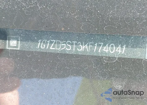 2019 Chevrolet Malibu Lt из США, поврежденный, VIN 1G1ZD5ST3KF174041